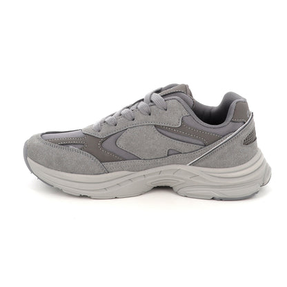 Lotto Boston AMF SUE JR – Scarpe sportive ragazzo unisex grigio in nabuk e mesh – 223819-AZW