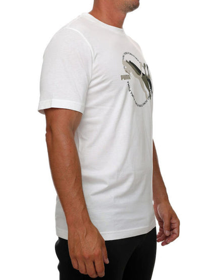 PUMA GRAPHICS MULTIPLE CAT LOGO TEE WHITE 684826-02