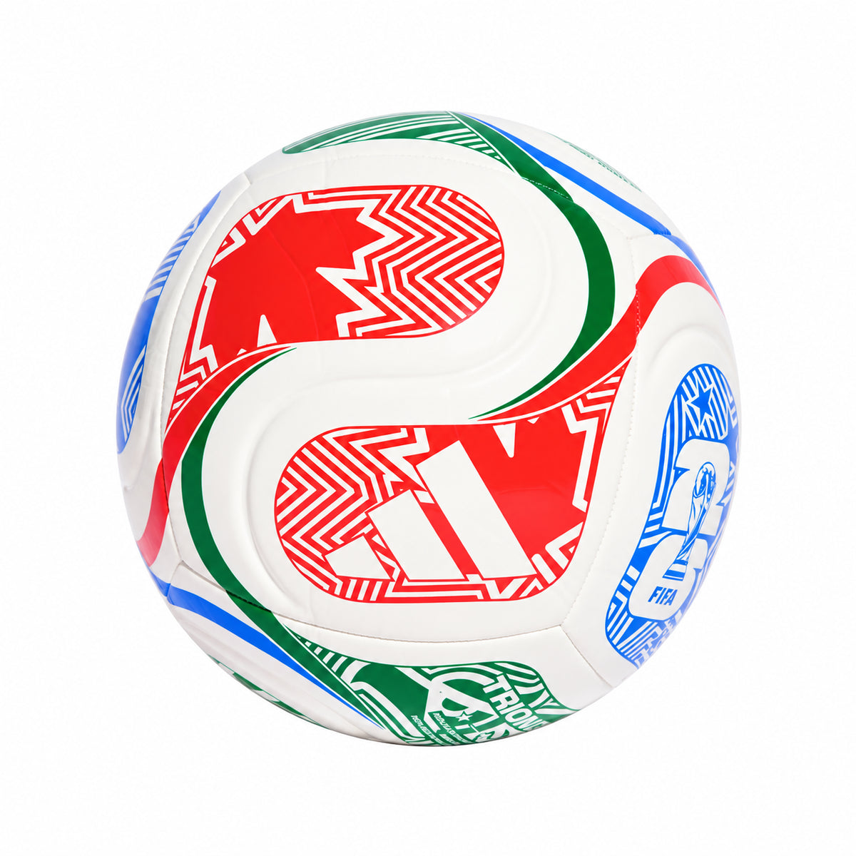Adidas Pallone da Calcio Adidas World Cup 26 Trionda Club (JD8028) – White/Vivid Red/Glow Blue JD8028 – foto 2