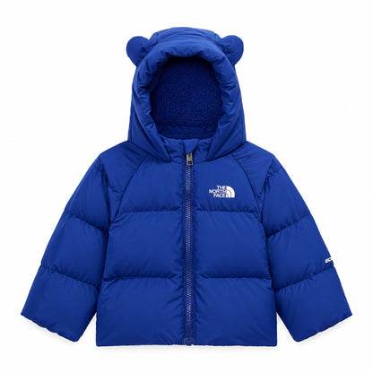 The North Face Baby North Down Fleece-Lined Piumino Neonato con Cappuccio e Fodera in Pile Imbottitura in Piuma 600 Blu 6-24 Mesi NF0A88W2NLV1