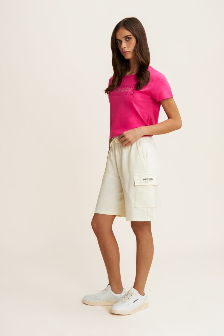 FREDDY PANTALONE BERMUDA CANNOLI CREAM S25WMVP2-W75