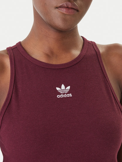 ADIDAS AOR ESS RIB TANK MAROON KD3824