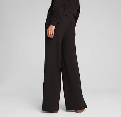 PUMA HER COMFORT HIGH-WAIST STRAIGHT PANTS BLACK 685061-01