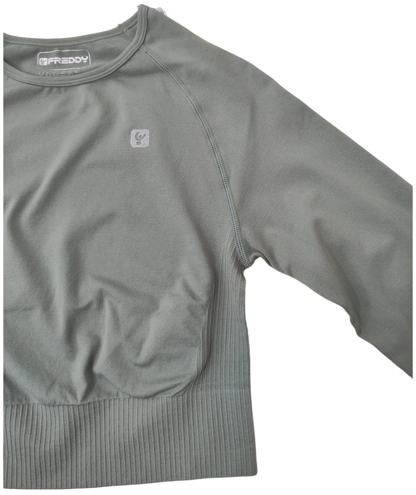 FREDDY FRE T-SHIRT MANICA LUNGA BEETLE GREEN F3WSFT3-V52