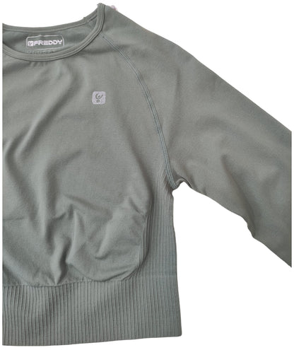 FREDDY FRE T-SHIRT MANICA LUNGA BEETLE GREEN F3WSFT3-V52