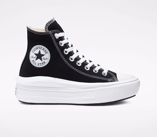 CONVERSE CTAS MOVE HI BLACK/NATURAL IVORY/WHITE scarpe stivaletto platform donna nero bianco 568497C