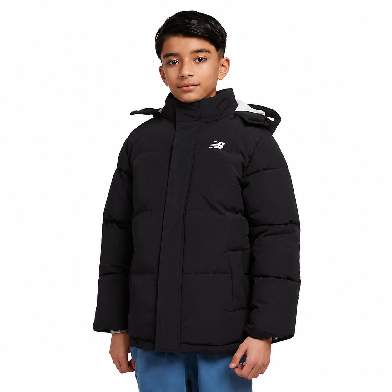 New Balance Wadded Puffa Coat Bambino Nero LAKB0287-BK