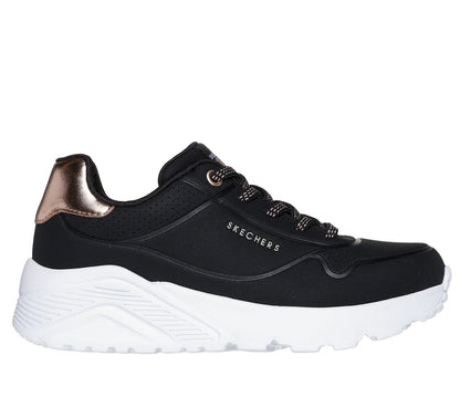 Skechers Uno Lite Metallic Sneakers Bambina Nere