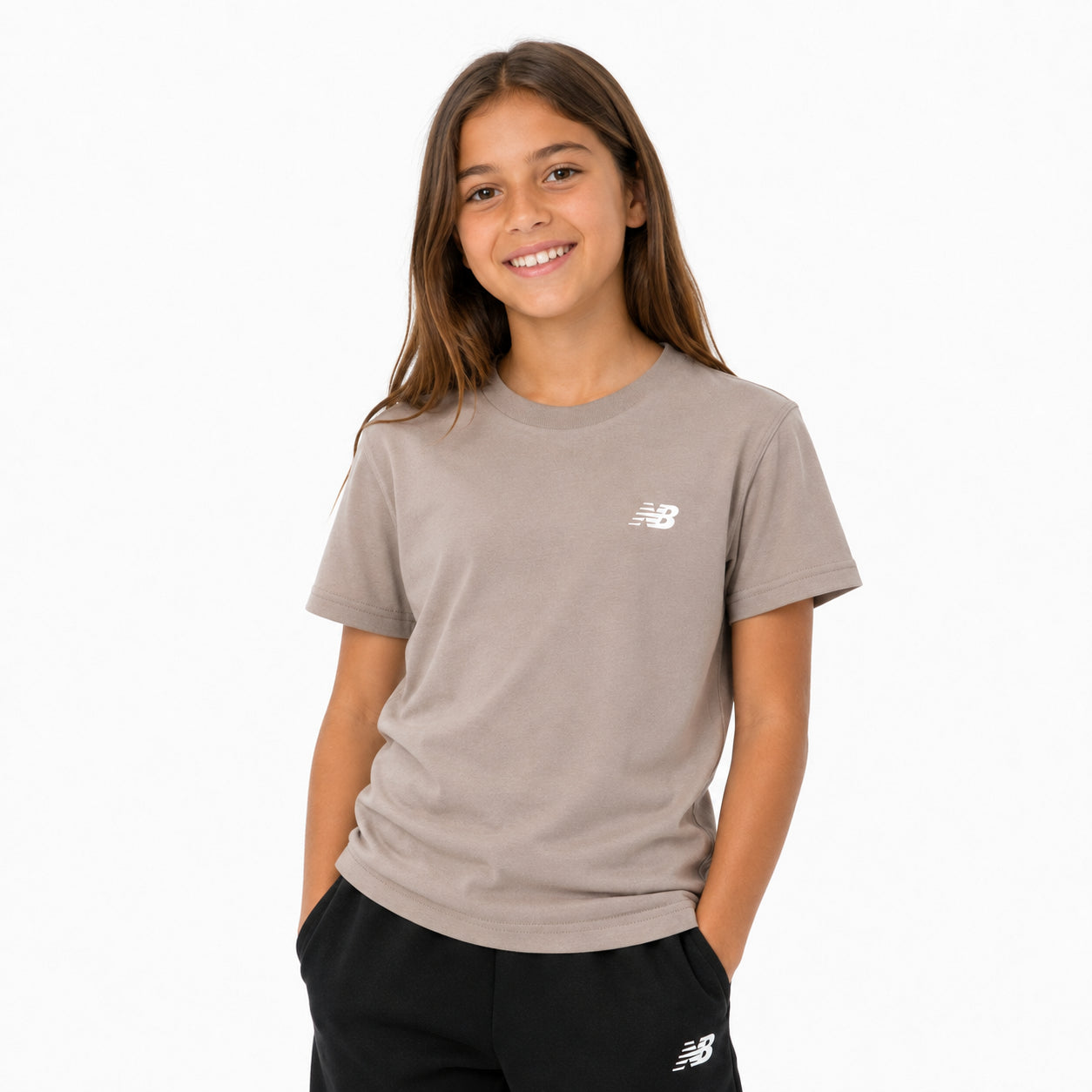 New Balance Jersey Small Logo Tee LAKB0001-SOT | T-Shirt Bambino/a | Stoneware