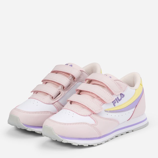 FILA ORBIT VELCRO LOW KIDS WHITE-MAUVE CHALK 1010785-13256