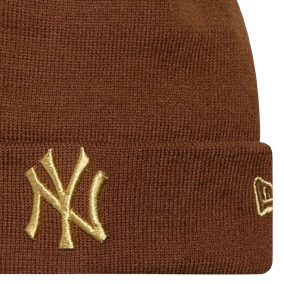 New Era Metallic Logo Beanie Berretto Invernale Unisex in Acrilico Marrone con Logo Metallizzato Taglia Unica 60915931