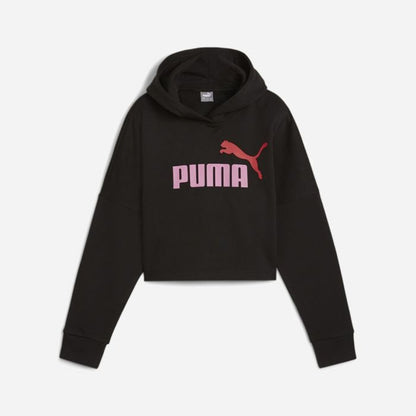 PUMA ESS LOGO CROPPED HOODIE G PUMA BLACK 671134-01