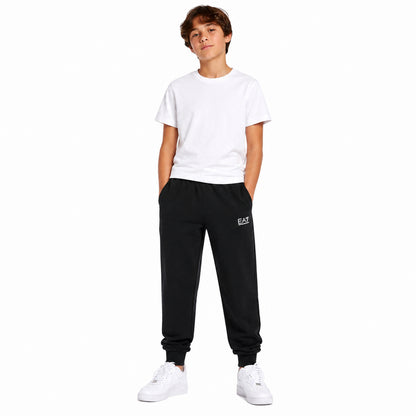 EA7 Pantaloni Bambino Jogger Fleece Nero - 7B000163-UC001 – foto 5