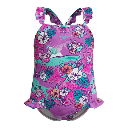 speedo Girls  Learn to Swim Printed Frill Thinstrap 8-00314618239