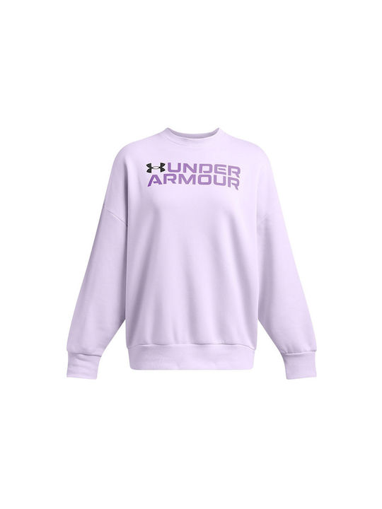UNDER ARMOUR RIVAL FLEECE WORDMARKOS CREW 1386513-535