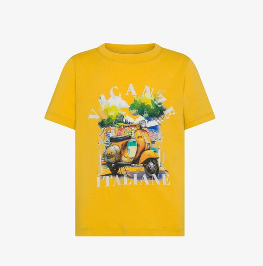 Sun68 BOY'S T-SHIRT PRINTED BEACH LOGO S/S T35342-23