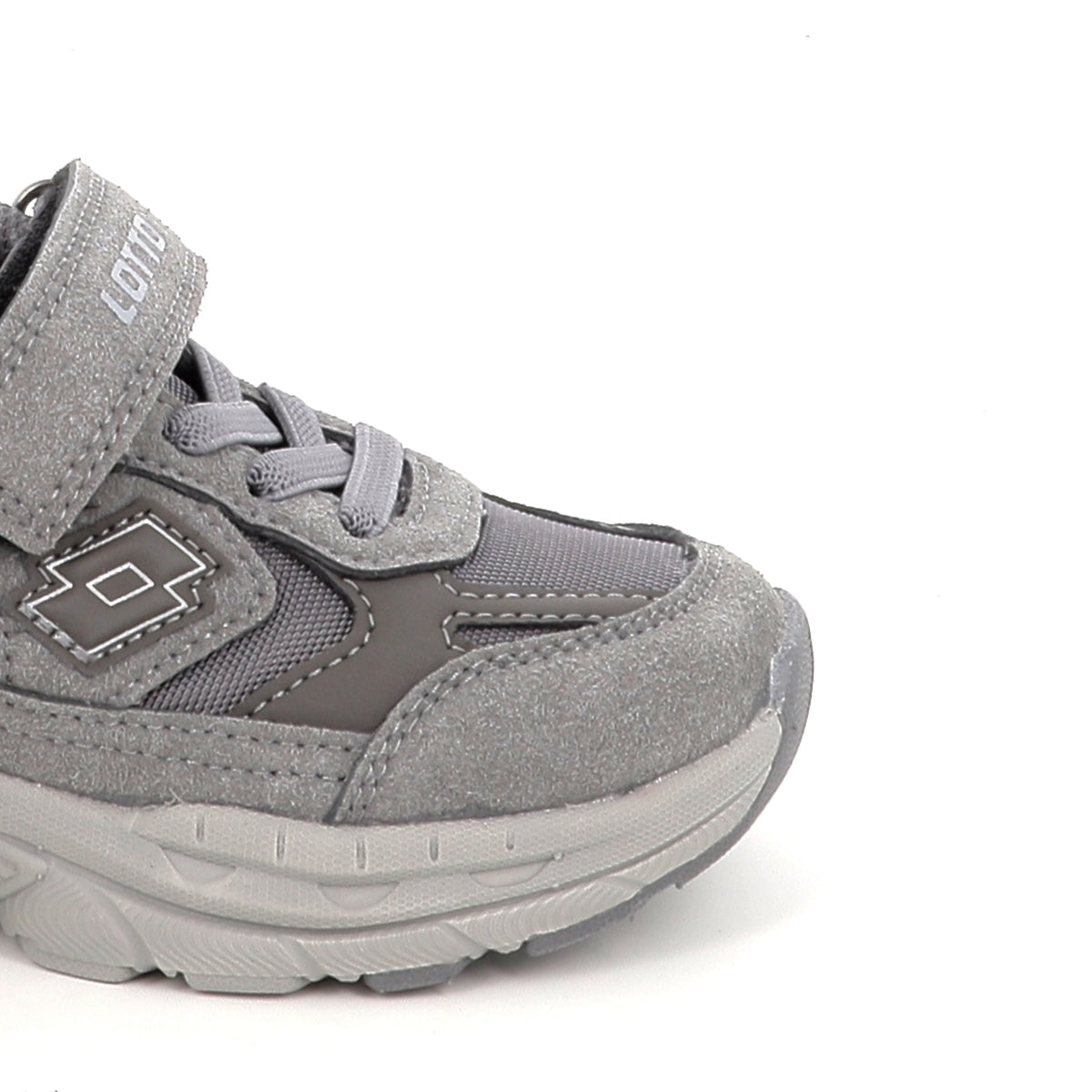 Lotto Boston AMF SUE INF S – Scarpe sportive bambino unisex grigio in nabuk e mesh – 223863-AZW