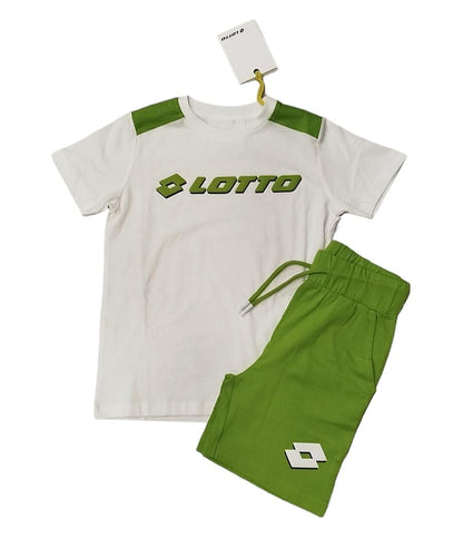 LOTTO COMPLETO 2 PEZZI BIANCO/VERDE LIME LT0139-010