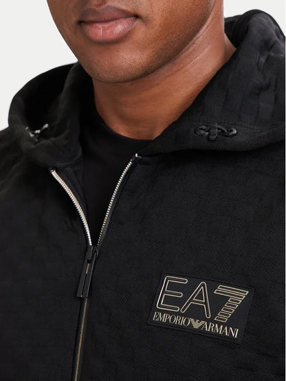 EA7 Emporio Armani Felpa con Cappuccio e Zip 7M002247-UC001 | Uomo | Nero