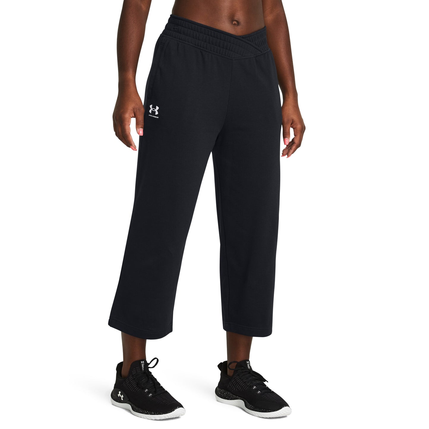 UNDER ARMOUR RIVAL TERRY CROP WIDE LEG 1382737-001