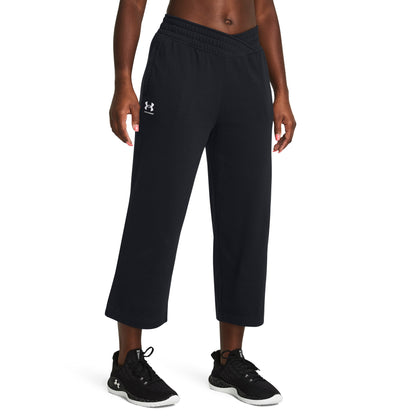 UNDER ARMOUR RIVAL TERRY CROP WIDE LEG 1382737-001