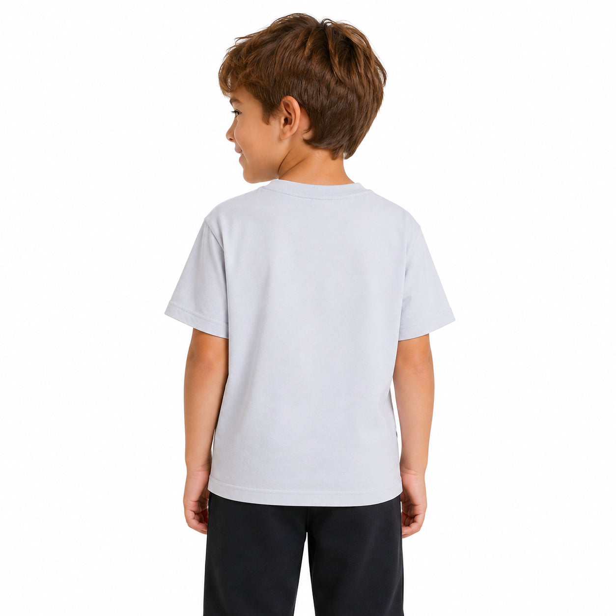 New Balance NB Stacked Logo Tee LAKB0297-BWE | Unisex Bambino | Bianco