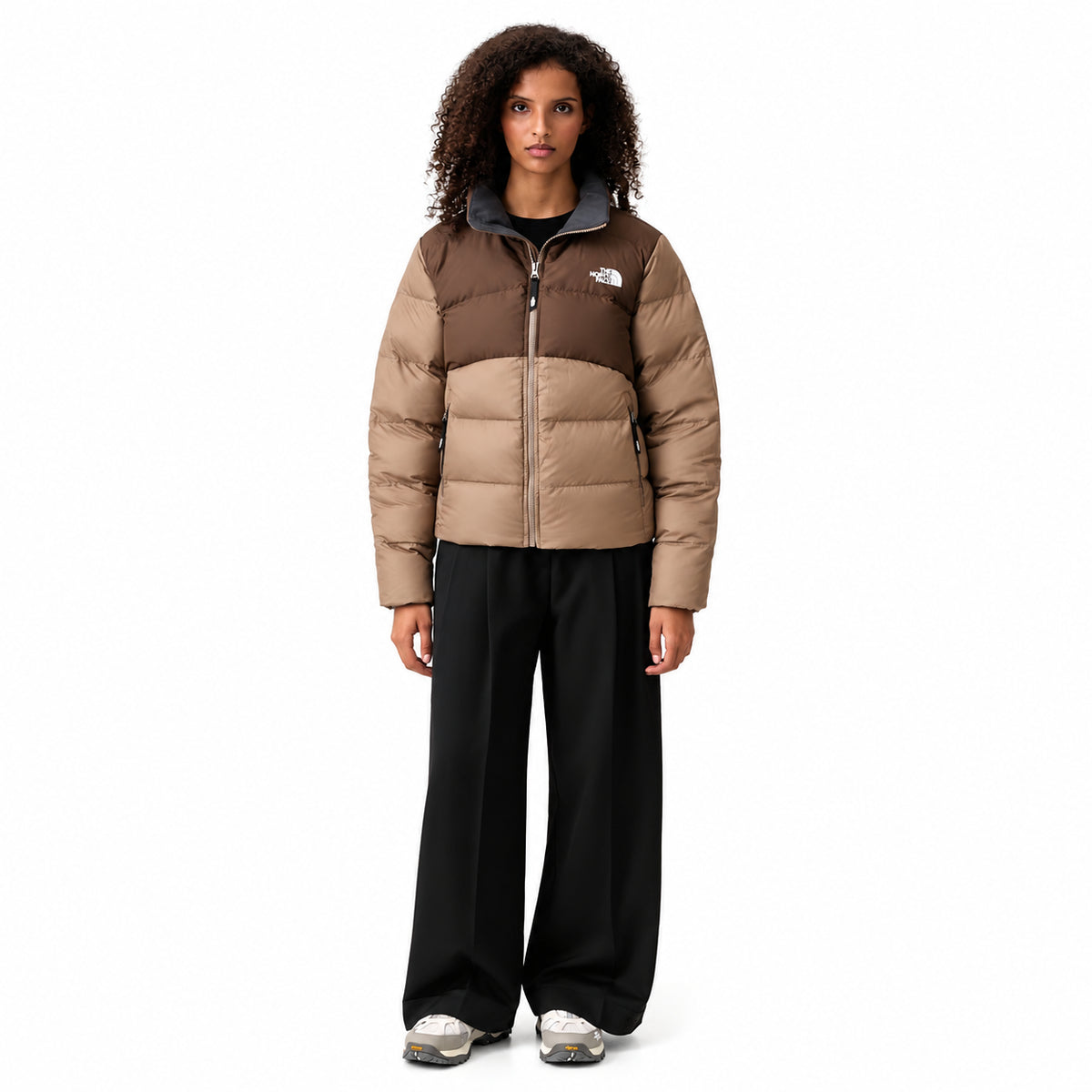 The North Face Women's Saikuru Jacket Giacca Imbottita Donna Antivento WindWall Idrorepellente Collo Alto Marrone Garnet Smokey Brown NF0A8GCBT061