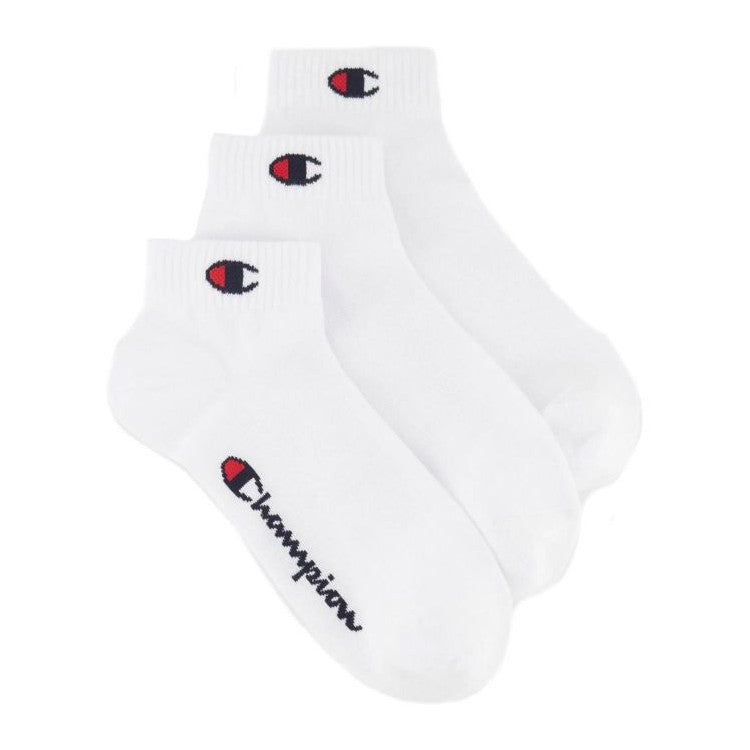 CHAMPION CMP 3PK QUARTER SOCKS WHT/WHT/WHT-NS U20099-WW001