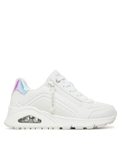 Skechers Uno Gen1 Zip and S Sneakers Bambina Bianche