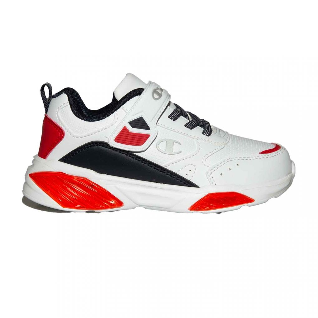CHAMPION WAVE PU B PS LOW CUT SHOE WHT/NNY/RED S32818-WW005