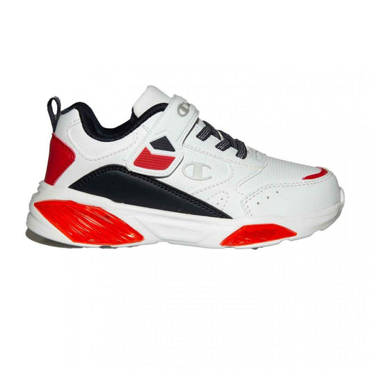 CHAMPION WAVE PU B PS LOW CUT SHOE WHT/NNY/RED S32818-WW005