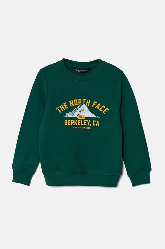 THE NORTH FACE TEEN VARSITY GRAPHIC RELAXED CREW EVERGREEN NF0A89H8NL11