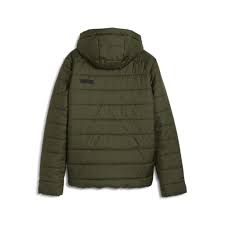 PUMA ESS HOODED PADDED JACKET DARK OLIVE 670559-70