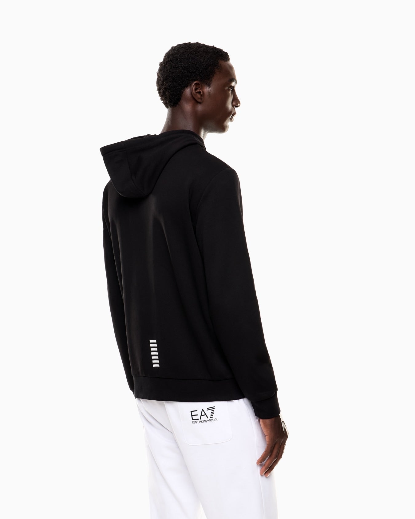 EA7 Emporio Armani Felpa con Cappuccio e Zip 8NPM38-1200 | Uomo | Nero