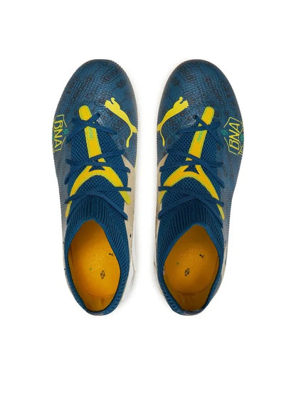 PUMA FUTURE 7 MATCH BNA FG/AG JR SAILING BLUE-MARINE BLUE-PELÉ YELLOW-GRASSY GREEN-GOLD 108083-01