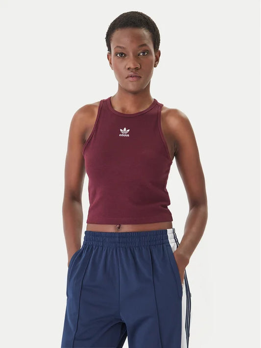 ADIDAS AOR ESS RIB TANK MAROON KD3824