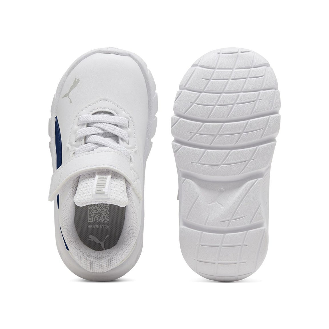 PUMA FlexFocus Modern 312646-04 – Bianco/Blu | Sneakers unisex bambino in mesh, scarpe di stile casual per outfit casual e tempo libero di ogni giorno