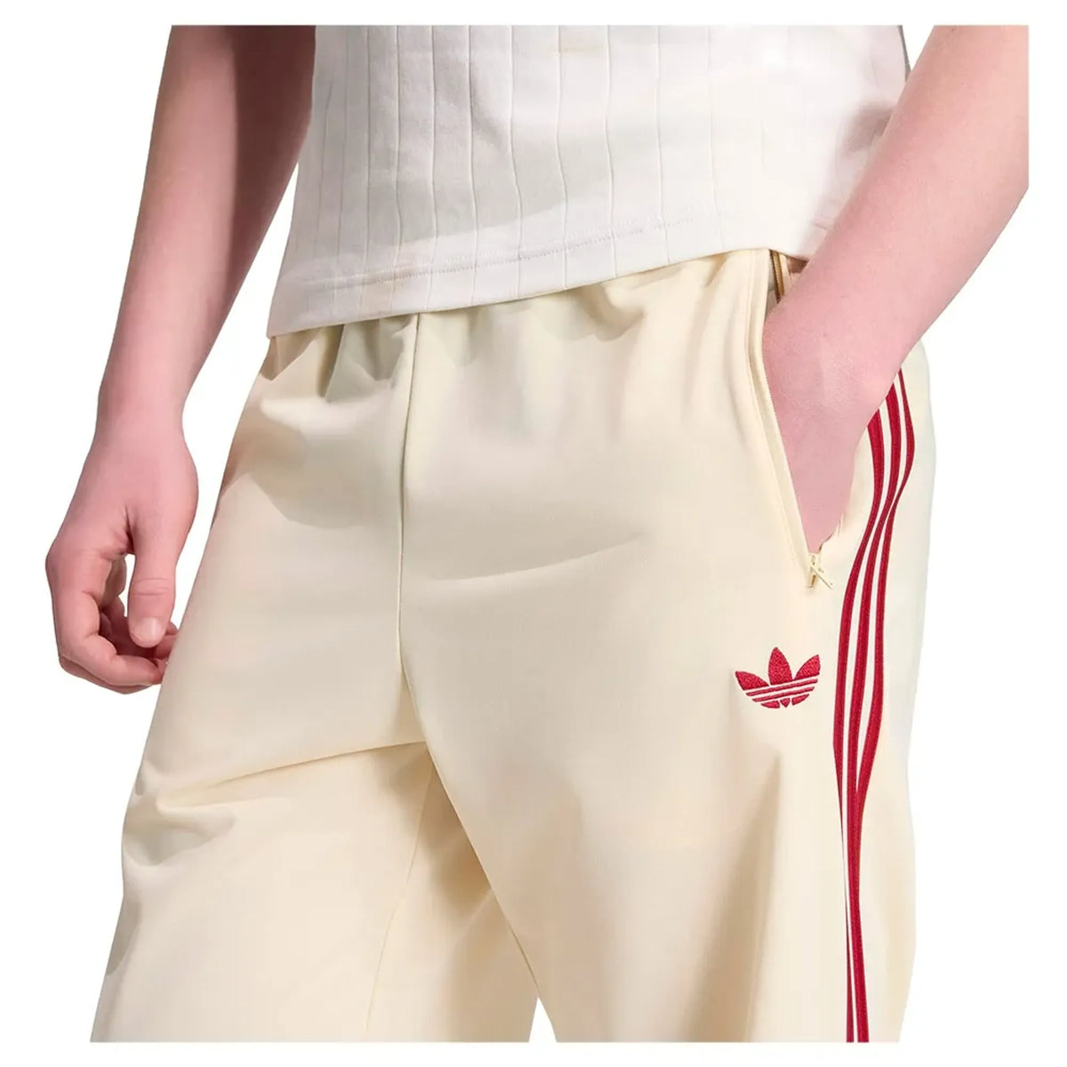 Adidas Originals Firebird Tp – Pantaloni Tuta Crema – foto 4