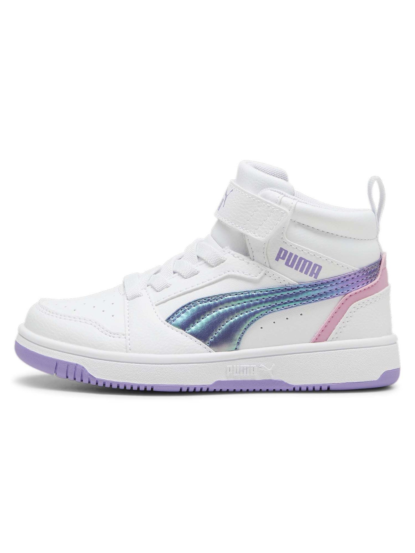 PUMA REBOUND V6 MID BOUNCY SKY AC+ PS PUMA WHITE-LAVENDER ALERT-MAUVED OUT 398726-01
