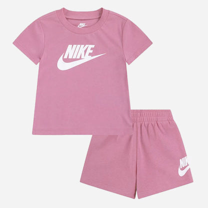 NIKE NKN CLUB TEE AND SHORT SET MAGIC FLAMINGO 66L596-ACG