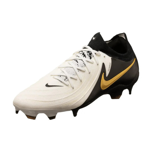 NIKE NIK PHANTOM GX II PRO FG WHITE/BLACK-MTLC GOLD COIN FJ2563-100