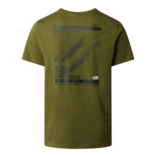 THE NORTH FACE M FOUNDATION MOUNTAIN LINES GRAPHIC TEE FOREST OLIVE NF0A8830PIB1