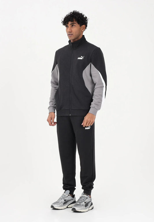 PUMA Tuta Essentials Block nera da uomo 694658-01