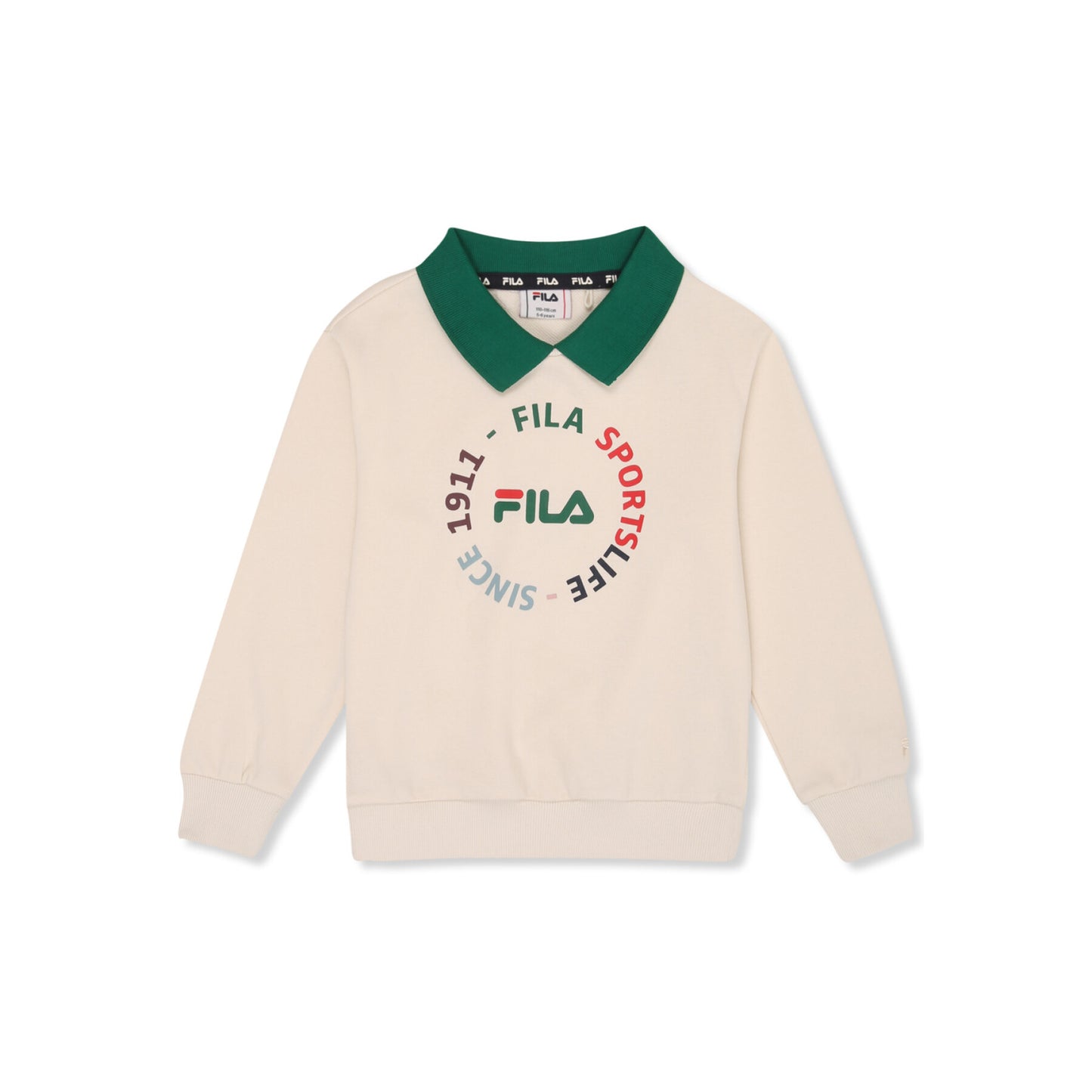FILA PRAROLO regular graphic polo sweatshirt FAK0444-10010