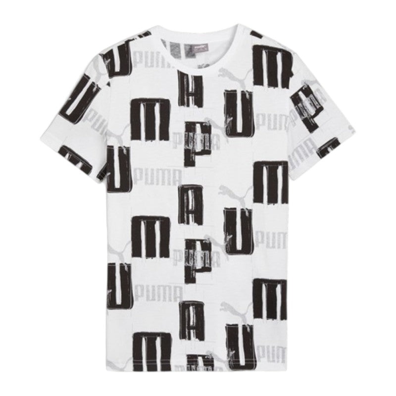 PUMA ESS+ LOGO LAB AOP TEE B WHITE 679230-02