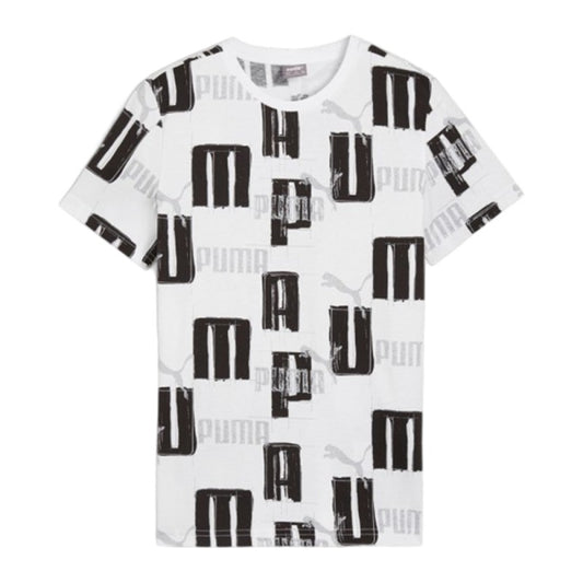 PUMA ESS+ LOGO LAB AOP TEE B WHITE 679230-02