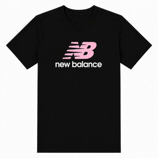 New Balance Jersey Stacked Logo Tee LAKG0183-BK | Bambina/Ragazza | Nero