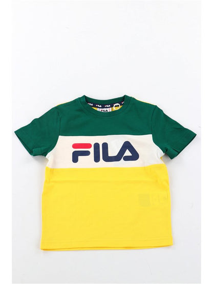 FILA BALIMO BLOCKED TEE DANDELION-AVENTURINE-BRIGHT WHITE FAK0127-23032