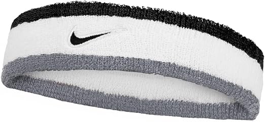 NIKE SWOOSH HEADBAND WH/CG/BK N1012407122OS
