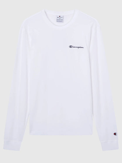 CHAMPION CREWNECK LONG SLEEVE T-SHIRT WHT 221799-WW001